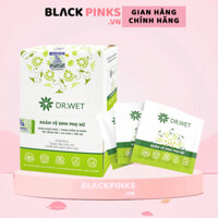 Khăn ướt vệ sinh phụ nữ Dr.Wet giúp làm sạch, hỗ trợ giảm mùi tiện lợi (hộp 15 gói)