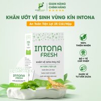 Khăn Ướt Vệ Sinh Vùng Kín INTONA An Toàn Tiện Lợi 25 Cái/Hộp