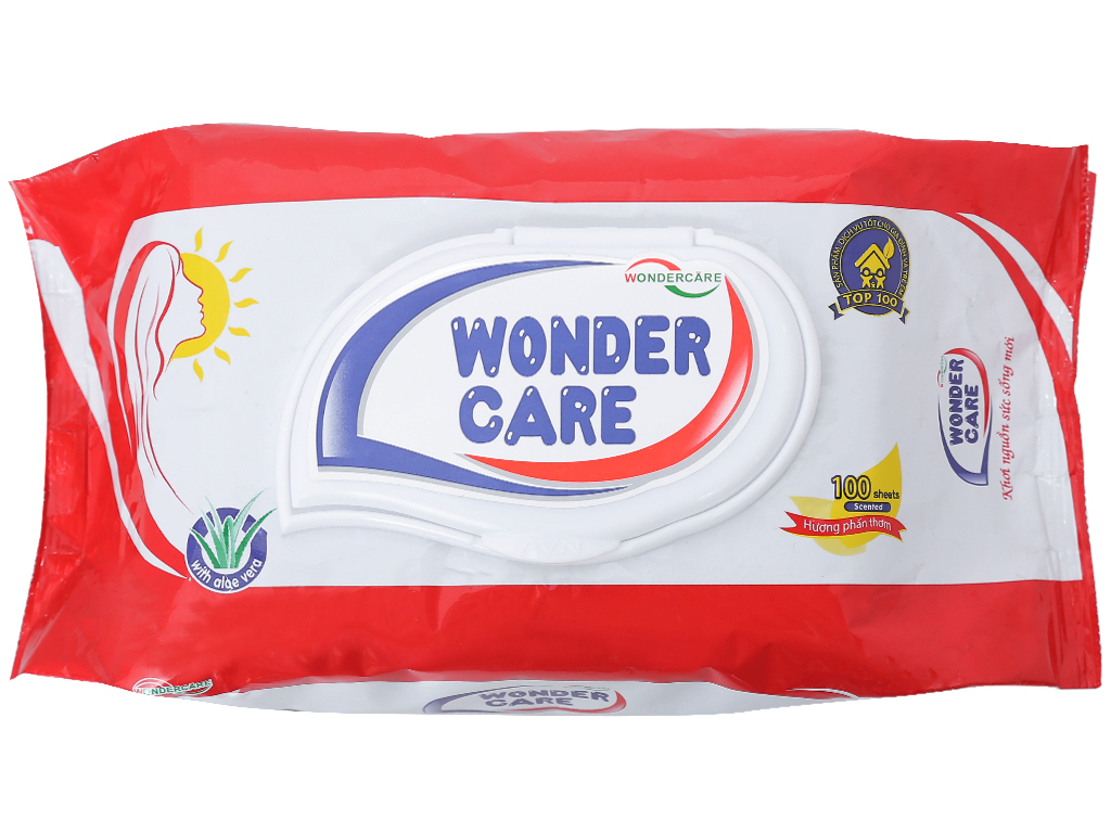 Khăn ướt Wonder Care 100 miếng/gói