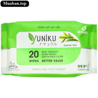 Khăn ướt Yuniku hương trà xanh gói 20 miếng