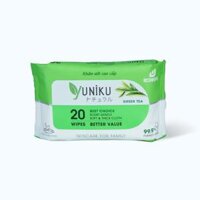 Khăn ướt YUNIKU hương trà xanh (20 tờ/gói)