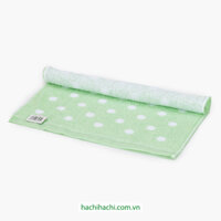 Khăn vải cotton cao cấp Nissen 28x40cm Dotted Table Towel Green ITA-00043GR - Hachi Hachi Japan Shop