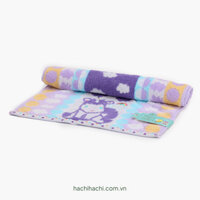 Khăn vải cotton Nissen 34x80cm Moco Heart Moco Macaron PU Unico Purple - Hachi Hachi Japan Shop