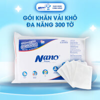 Khăn vải khô đa năng Nano 300 tờ, khăn khô đa năng cao cấp, mềm mịn, thấm hút tốt, an toàn cho da - Nano Tissue