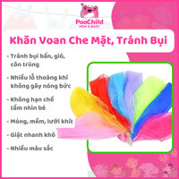 Khăn voan cho bé sơ sinh che bụi khăn the che mặt em bé khăn bông bay cho bé