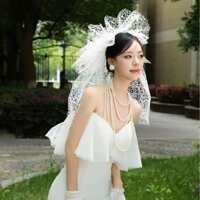 Khăn voan cô dâu lưới gân