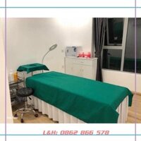 Khăn xanh trải giường tiêm, giường phẫu thuật, phun xăm, KT 150.200cm vải kaki dày, đẹp