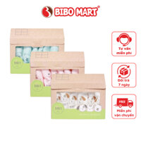 Khăn Xô Cho Bé Set Hộp 6 Khăn Xô Bibos Sợi Tre Mềm Mại Khô Thoáng Thấm Hút Tốt 3 Màu Xanh Hồng Trắng - Bibo Mart