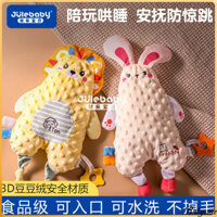 Khăn xoa dịu cho bé, búp bê thỏ đang mọc răng, mũ len, đồ chơi rối tay, vật dụng xoa dịu cho bé khi ngủ