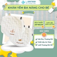 Khăn Yếm Thấm Rãi Đa Năng Cho Bé Ubabi UB-PK007 Khăn Vỗ Ợ Sữa Cotton 6 Lớp Mềm Mại