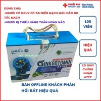 Khang não vương ginkgontomin extra , hoạt huyết dưỡng não, giúp giảm căng thẳng mất ngủ, tăng cường máu não 100 viên