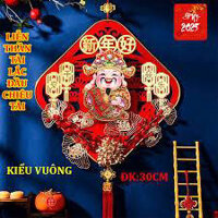 Khánh Liễn Ông Thần Tài Lắc Đầu Gọi Tài Lộc Đồ Trang Trí Tết Thần Tài Treo Cửa May Mắn Tết