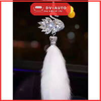 Khánh thiên nga đuôi hồ ly treo gương xe siêu sang, decor xe by DV Auto