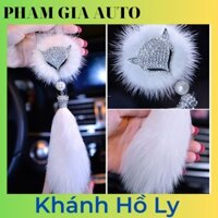 Khánh treo hồ ly đính đá trang trí gương xe oto