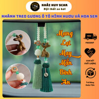 Khánh Treo Xe Gương Xe Ô Tô Hươu Và Hoa Sen Treo Xe Mang Lại May Mắn Bình An - Khải Huy Scar