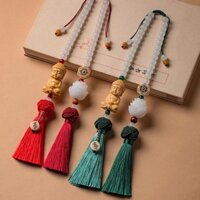 Khánh Treo Xe Phong Thủy Trang Trí Ô Tô - Dây chuyền Phật, Hạt Bồ Đề Treo Xe mang Bình An, May Mắn