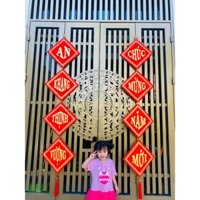 Khánh vuông trang trí Tết, liễn câu đối treo Tết cổ truyển Chúc mừng năm mới - An khang thịnh vượng