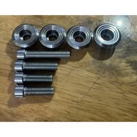 khâu bắt gác chân inox 304 Thái sáng bóng dành cho xe dream Wave