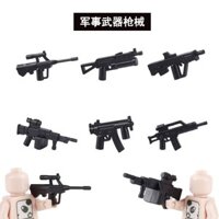 Khẩu súng trường tấn công MOC mới, súng tiểu liên Buffalo, khối xây dựng hạt nhỏ tương thích PUBG 6MS0