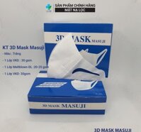 Khẩu Trang 3D Mask Masuji Chính Hãng Công Nghệ Nhật Bản . Màu Trắng ( Hộp 50C )
