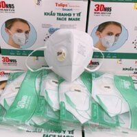 Khẩu Trang 3D N95 van  Face mask ( Tulips ) Chống vi khuẩn , Tia UV , Lọc Bụi / Công nghệ Nhật Bản