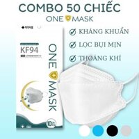Khẩu trang 4D KF94 ONEMASK 50 cái Công nghệ Hàn Quốc kháng khuẩn chống lọc bụi mịn khẩu trang y tế
