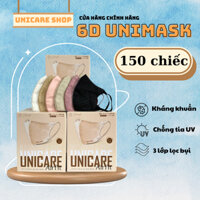 Khẩu trang 6D UNICARE 150C Mix 6 Màu Khẩu Trang 6D Unicare Pro Mask 3 Lớp Kháng Khuẩn quai chun mềm mại