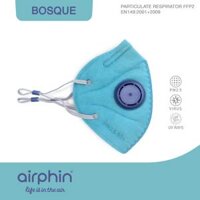 Khẩu trang Airphin FFP2 COMBI - size L - 10 màu - Bosque - xanh lá thông van xanh chàm