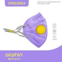 Khẩu trang Airphin FFP2 COMBI - size L - 10 màu - Orquidea - tím van vàng