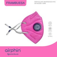 Khẩu trang Airphin FFP2 COMBI - size L - 10 màu - Frambuesa - hồng van xanh chàm