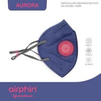 Khẩu trang Airphin FFP2 COMBI - size L - 10 màu - Aurora - xanh chàm van hồng