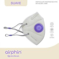 Khẩu trang Airphin FFP2 COMBI - size L - 10 màu - Suave - kem van tím