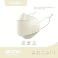 Khẩu trang Airphin FFP2 AIRIGAMI - 4 màu - Crema - 1 size