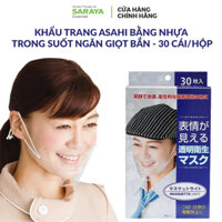 Khẩu trang Asahi bằng nhựa trong suốt ngăn giọt bắn (Plastic Mask) - 30 cái/hộp