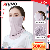 Khẩu trang băng lụa chống nắng cao cấp Rhino S202, khẩu trang nam nữ, chống tia UV, chống bụi, UPF50, Hàng chính hãng - Tím