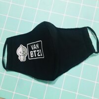 KHẨU TRANG BT21 BTS set 2 cái - BT21 VAN  BTS