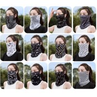 Khẩu trang chống nắng cho nam và nữ, lụa băng che kín mặt, khăn quàng cổ, miếng bảo vệ cổ, mạng che