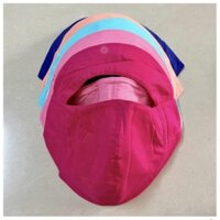 Khẩu trang chống nắng nữ  Khẩu trang che trán kín mặt vải cotton siêu dày dặn .