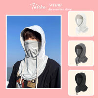 Khẩu Trang Chống Nắng Unisex, Mặt Nạ Trùm Đầu 2 Mảnh Chất Lụa Băng Chống Tia UV Thoáng Khí Thời Trang Mùa Hè - Mã KTR07