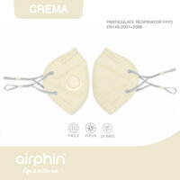 Khẩu trang FFP2 Airphin người lớn - 8 màu - Crema - kem