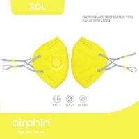 Khẩu trang FFP2 Airphin người lớn - 8 màu - Sol - vàng nắng