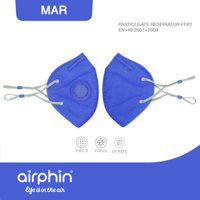 Khẩu trang FFP2 Airphin người lớn - 8 màu - Mar - xanh dương