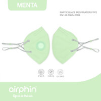 Khẩu trang FFP2 Airphin người lớn - 8 màu - Menta - bạc hà
