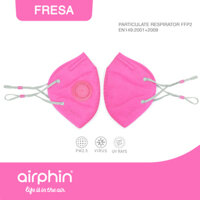 Khẩu trang FFP2 Airphin người lớn - 8 màu - Fresa - hồng