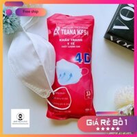 Khẩu trang KF94 4 Lớp không ngứa, không xù lông KT con cá TEANA Chống Bụi Mịn & Kháng Khuẩn Cao Cấp Thùng(1.000 cái)