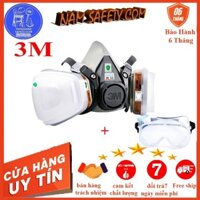 Khẩu trang mặt nạ phòng độc 3M 6200 , chống bụi mịn PM2.5 ,mặt nạ chống khói ,mặt nạ chống cháy