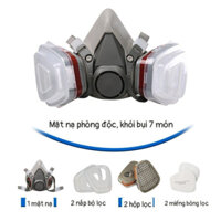 Khẩu trang mặt nạ phòng độc 3M 6200 , chống bụi mịn PM2.5 ,mặt nạ chống khói ,mặt nạ chống cháy