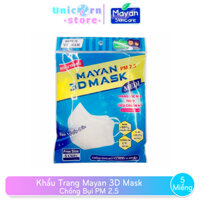 Khẩu Trang Mayan 3D Mask Chống Bụi PM 2.5 Gói 5 Miếng - Người Lớn