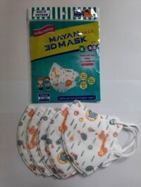 Khẩu Trang Mayan 3D Mask Medi PM2.5 Trẻ em (5 chiếc / túi) N95 chống bụi mịn vi khuẩn - Màu trắng