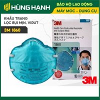 Khẩu trang N95 3M 1860 hộp 20 cái, đạt chuẩn FDA, dây đeo qua đầu, vải kháng khuẩn, dùng cho y tế